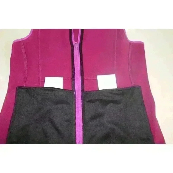 Athleta Athletic Fitted Tailored Vest Full Zip Magenta 4 Pockets Women's Size S - Picture 15 of 16